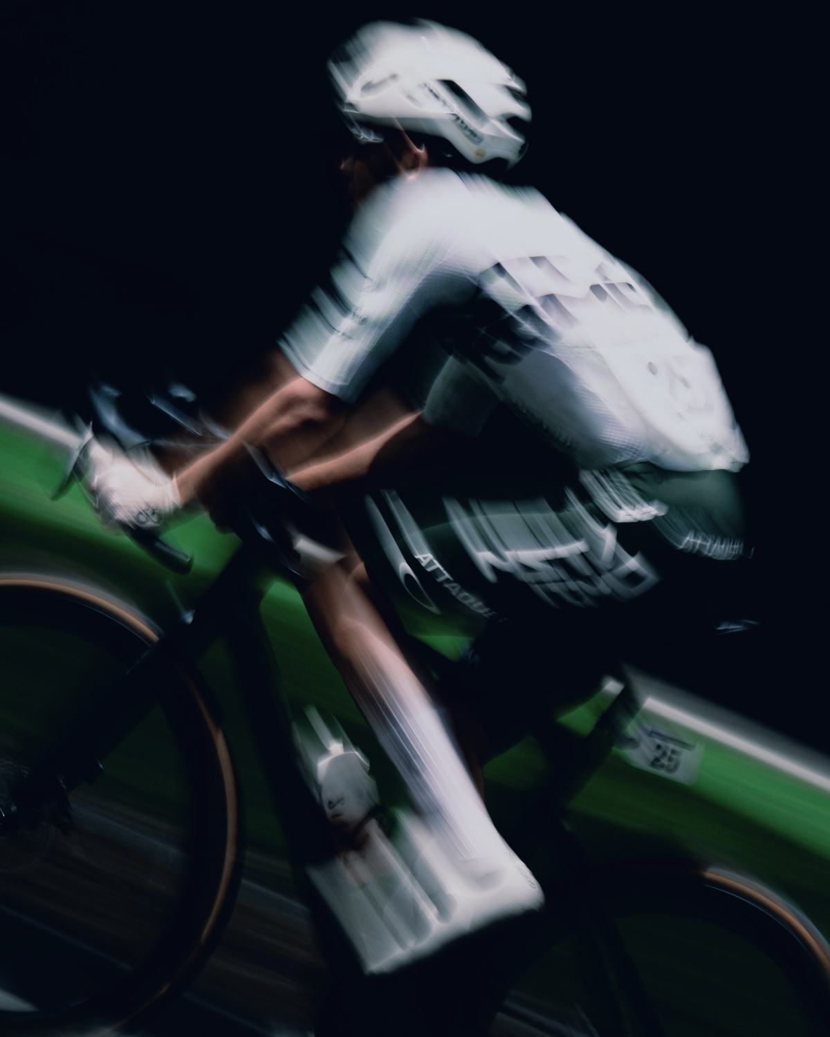 NSTRMO rider at the Teardrop, motion blur