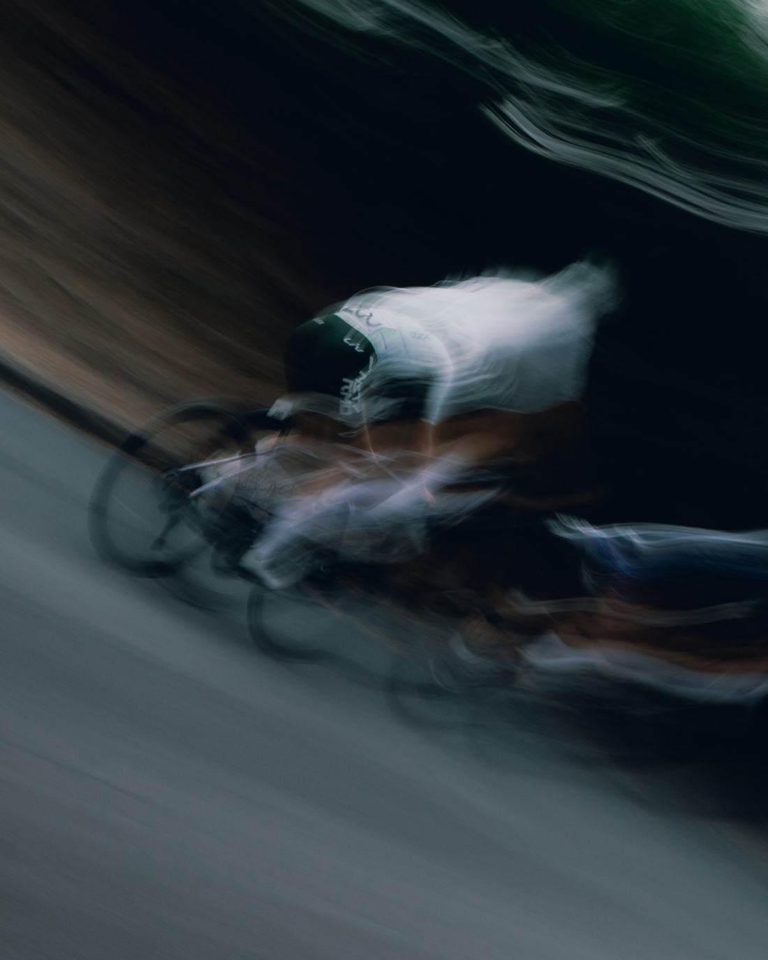 NSTRMO rider at speed, motion blur