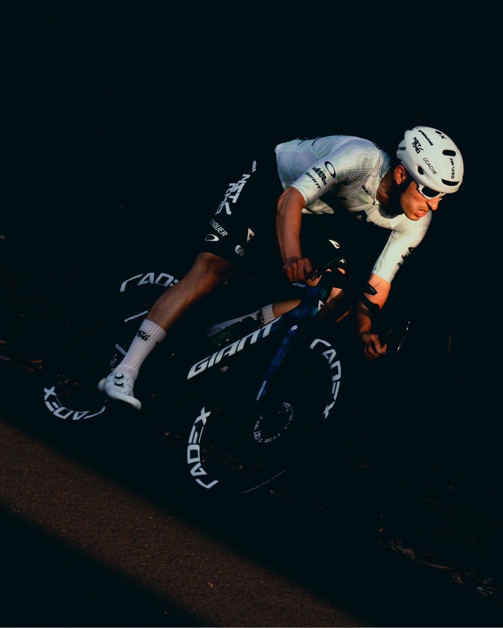 NSTRMO rider cornering