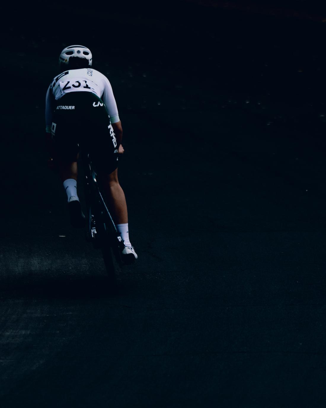 NSTRMO rider riding away into the dark