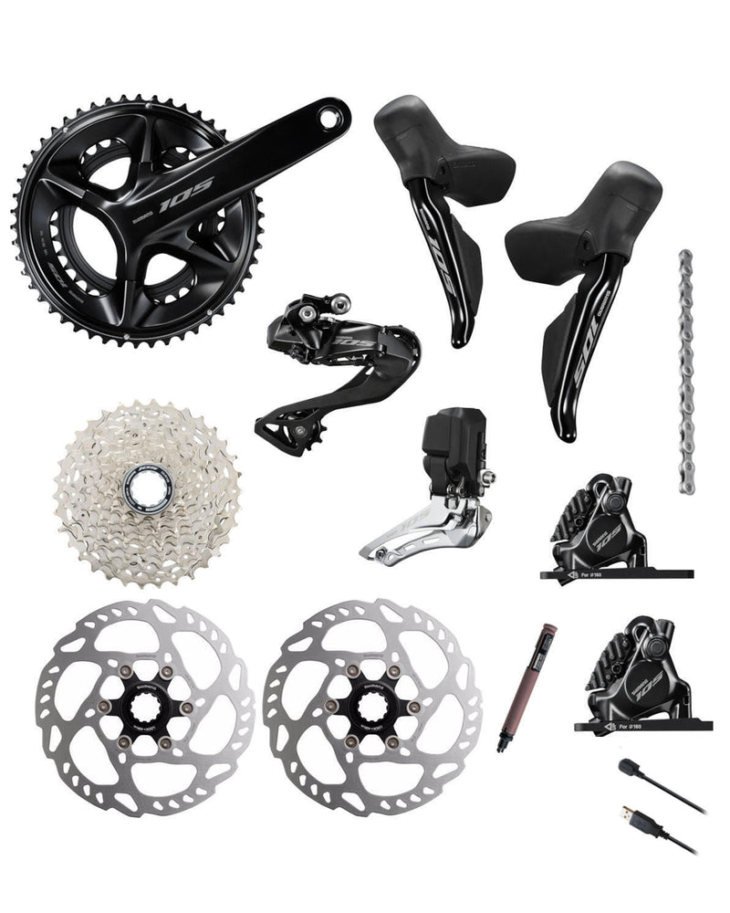Shimano 105 R7170 12 Speed Di2 Disc Groupset - Complete