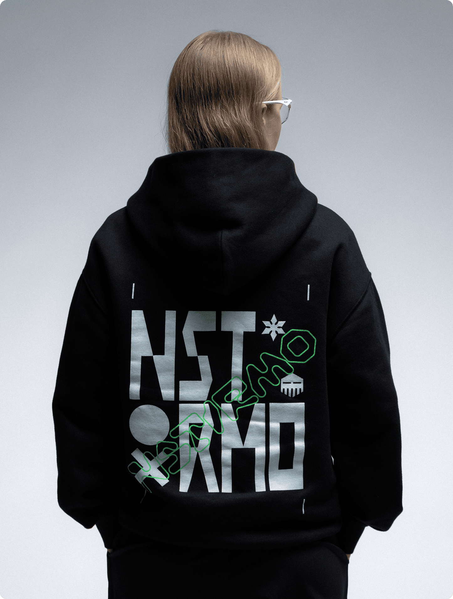 NSTRMO Crew Hooded Full Zip - Black