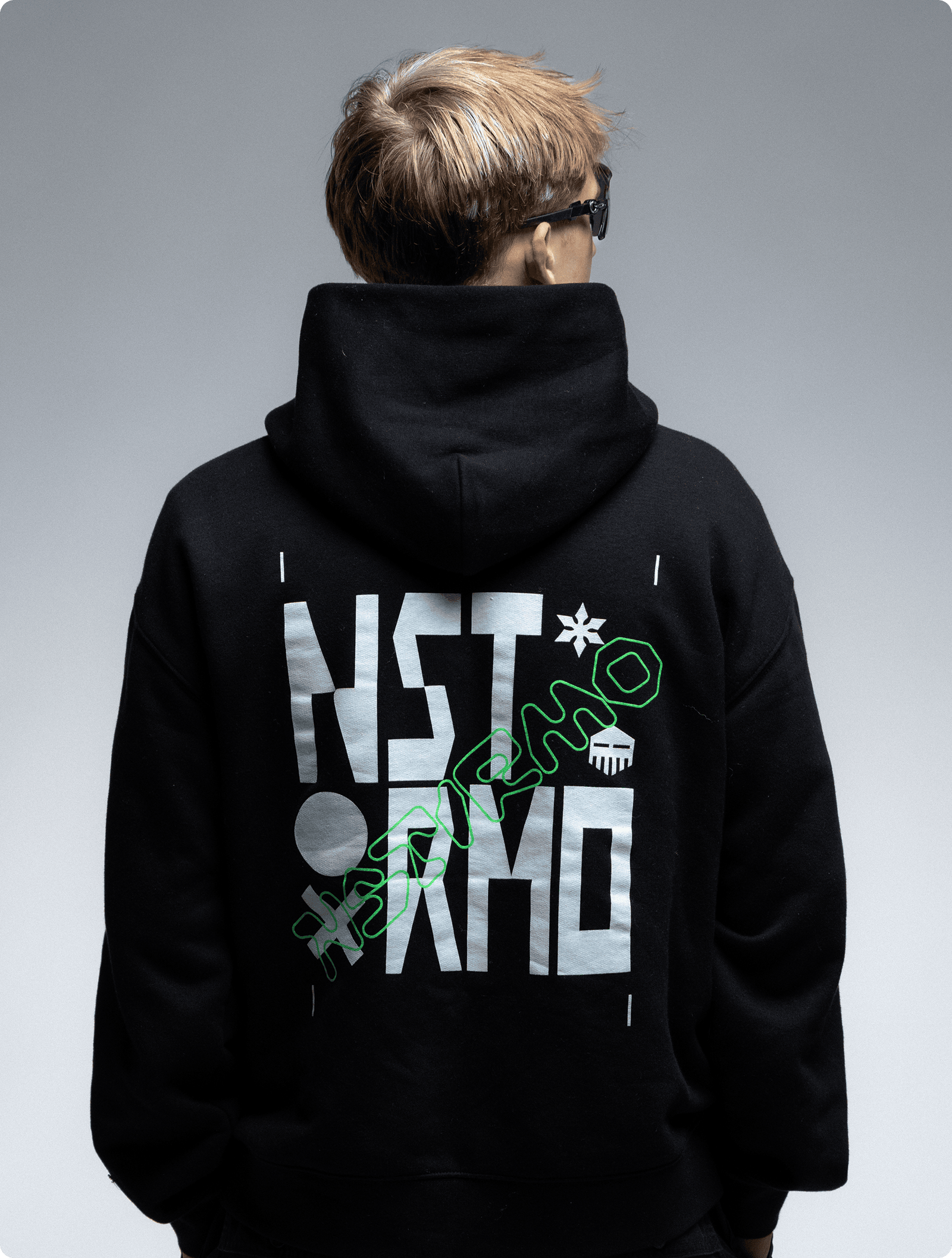 NSTRMO Crew Hooded Full Zip - Black