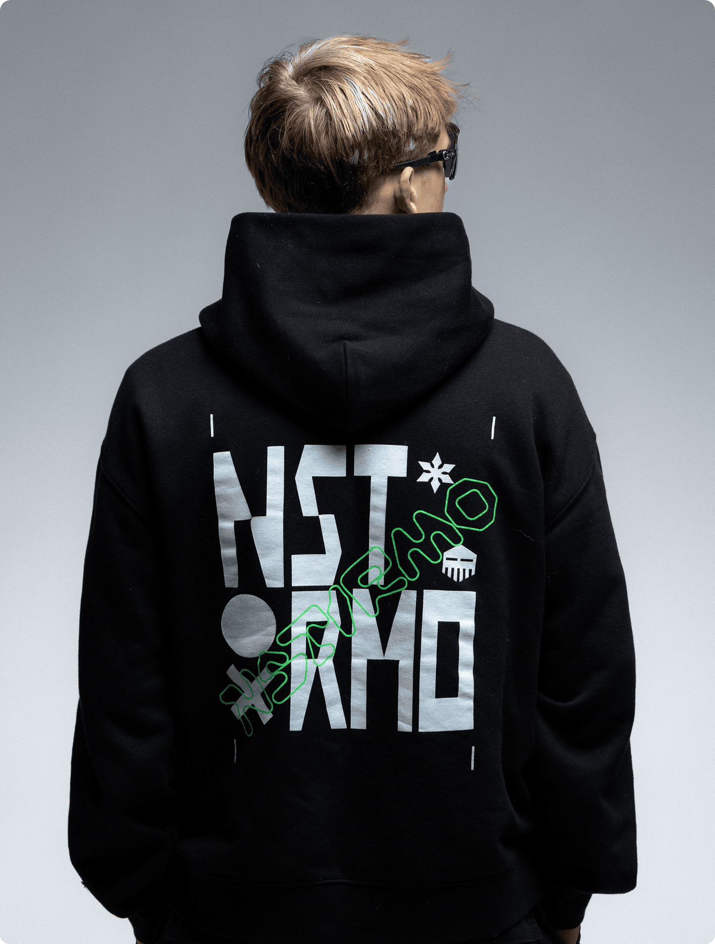 NSTRMO Crew Hooded Full Zip - Black