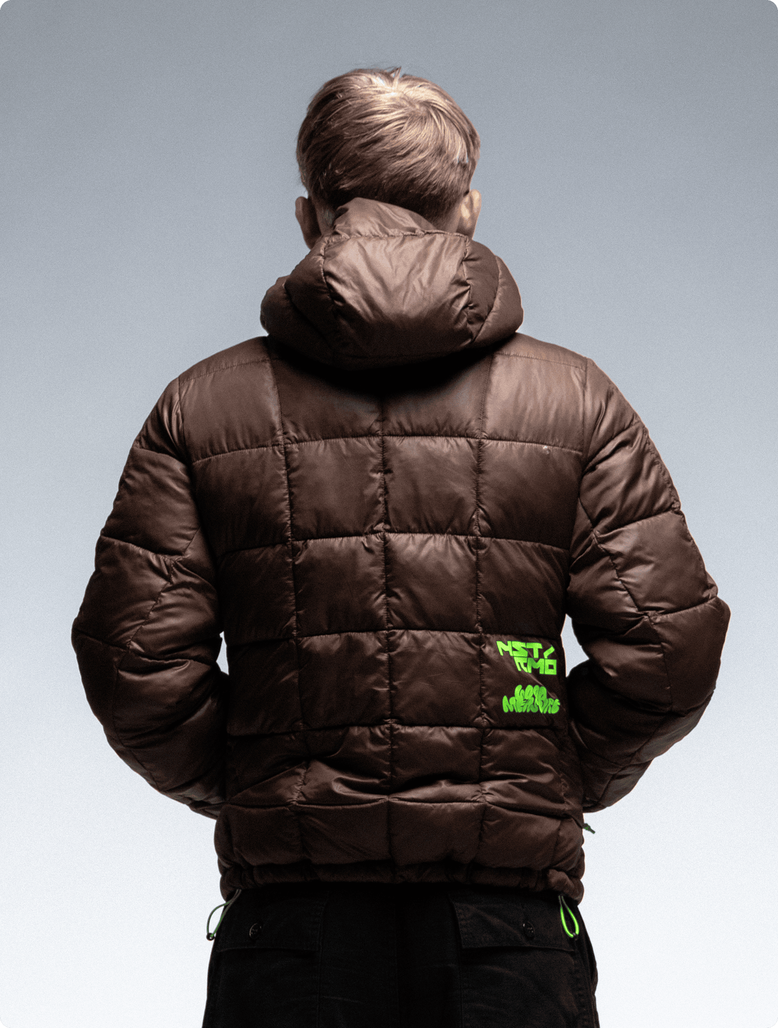 NSTRMO x Good Measure Hooded Puffer Jacket - Cocoa
