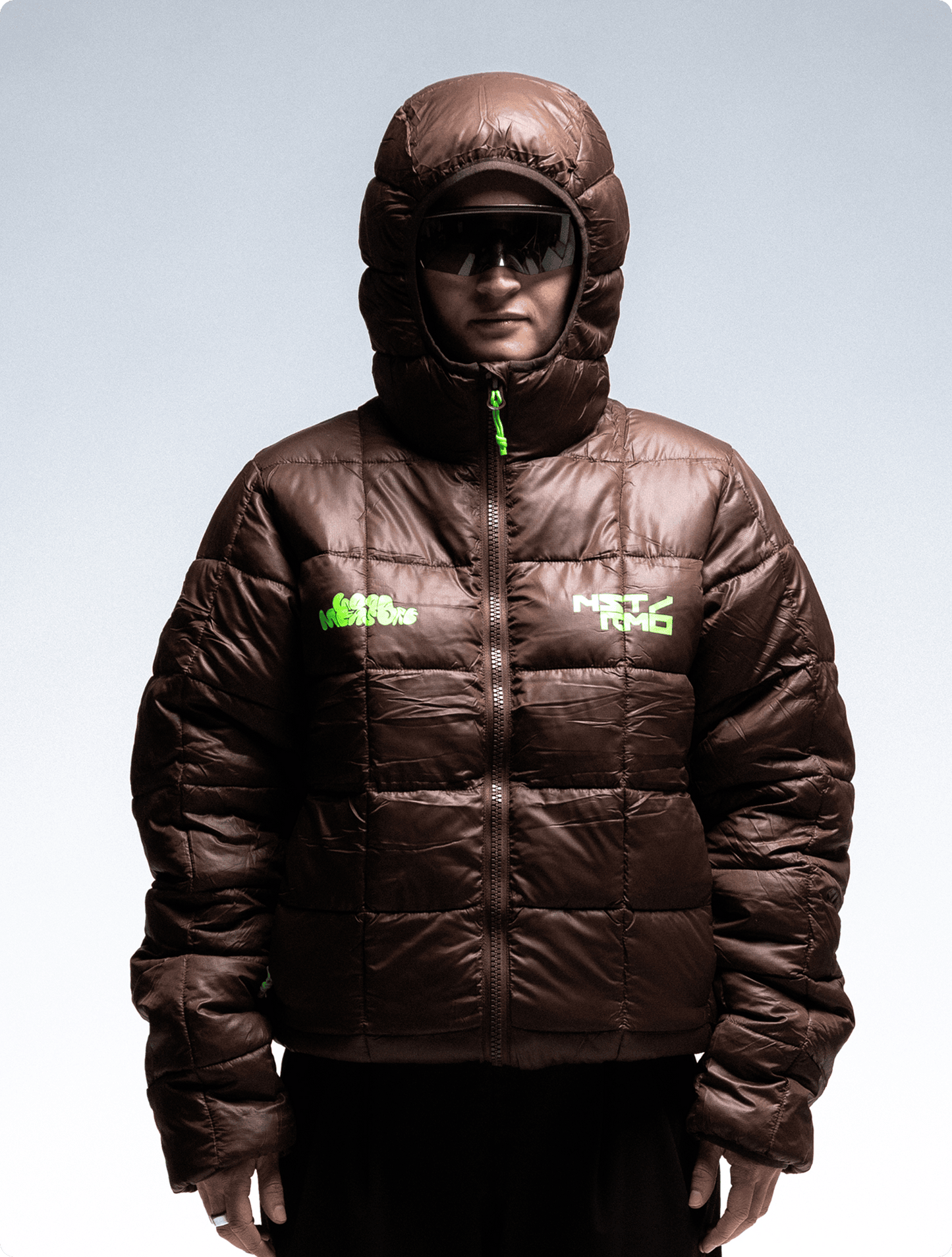 NSTRMO x Good Measure Hooded Puffer Jacket - Cocoa