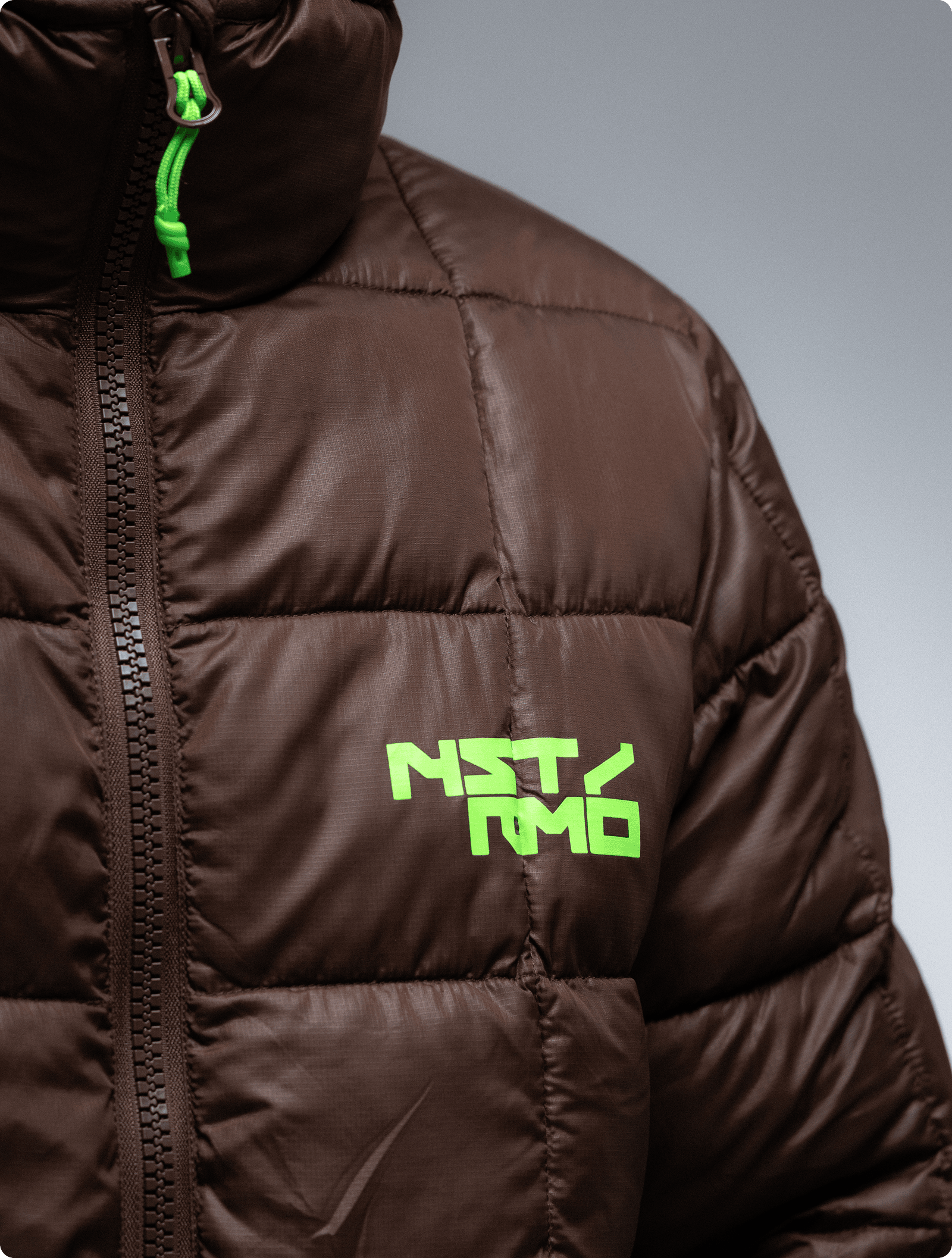 NSTRMO x Good Measure Hooded Puffer Jacket - Cocoa