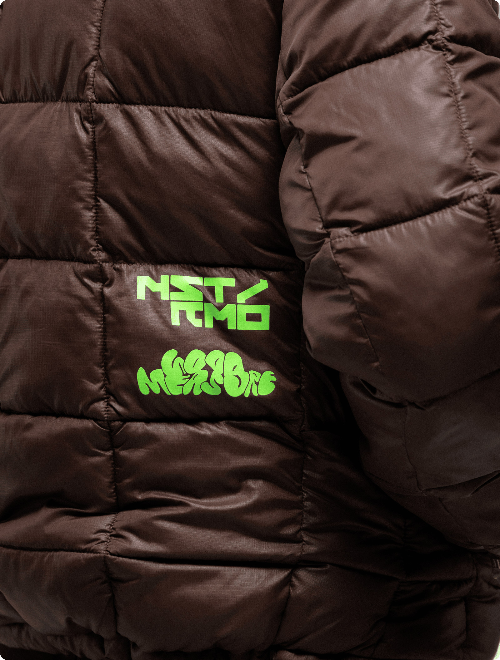 NSTRMO x Good Measure Hooded Puffer Jacket - Cocoa