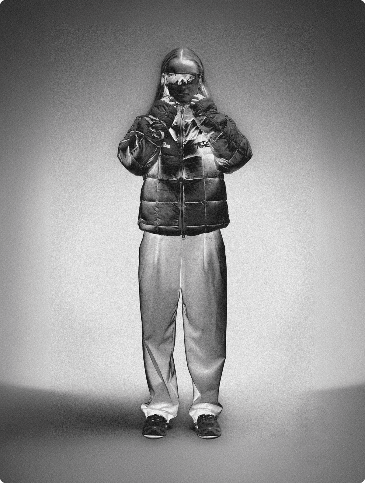 NSTRMO x Good Measure Hooded Puffer Jacket - Cocoa &mdash; image 7 of 7