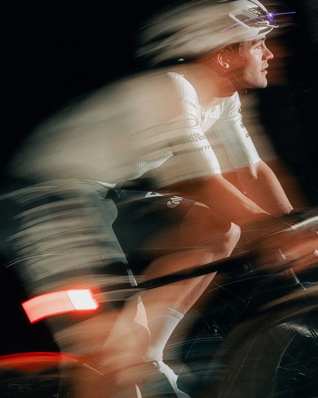 NSTRMO rider at night, long exposure