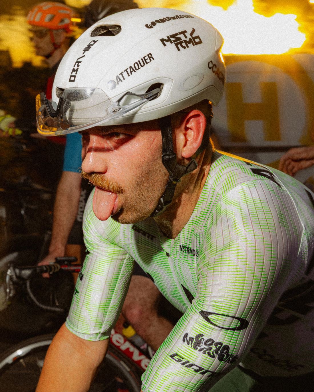NSTRMO rider catching their breath after the effort